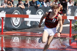 Junior Grant Tiff currently holds the school record for the steeplechase event.