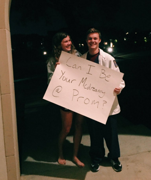 Tate Thompson had her favorite show, Greys Anatomy, come to life when Weston Haas was her McDreamy for his prom-posal.
