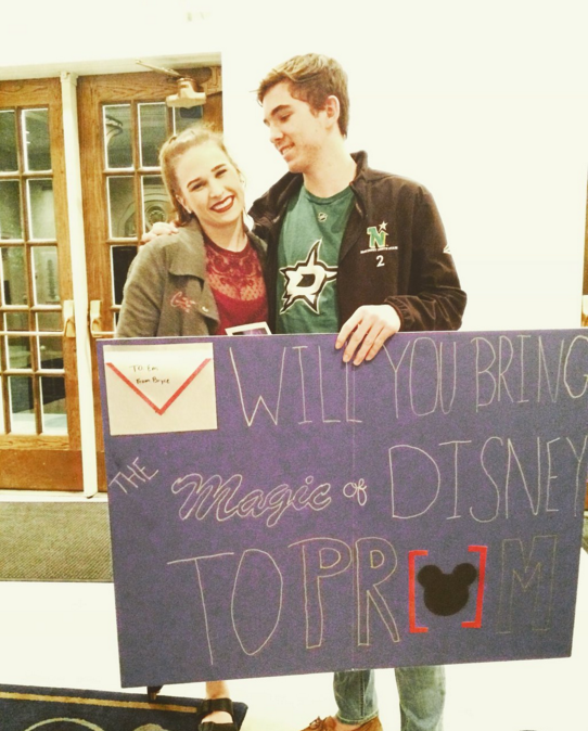 The Magic of Disney helped Bryce Branch surprise his girlfriend, Emily Ottinger, with tickets to go to Disney World in the summer and a prom-posal. 