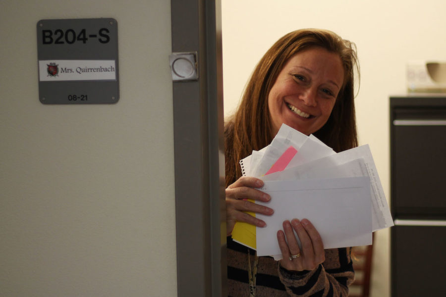 After the departure of Judy Hise, Mrs. Quirrenbach took over the attendance clerk position.