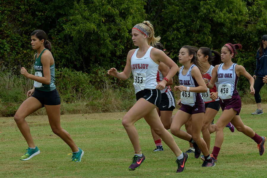 Sophomore and varsity cross country runner Carson Hockersmith, pictured running at the Gerald Richey Invitational, will compete at the district race Friday morning after overcoming a foot injury.