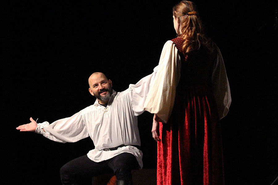 Actors performed scenes from several of Shakespeares plays. 