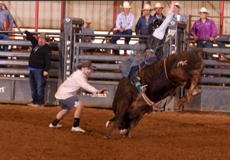 Junior Luke Casteele spends his free time working as a bullfighter in rodeos. He plans to use this hobby to eventually join the rodeo team at Texas Tech University. 