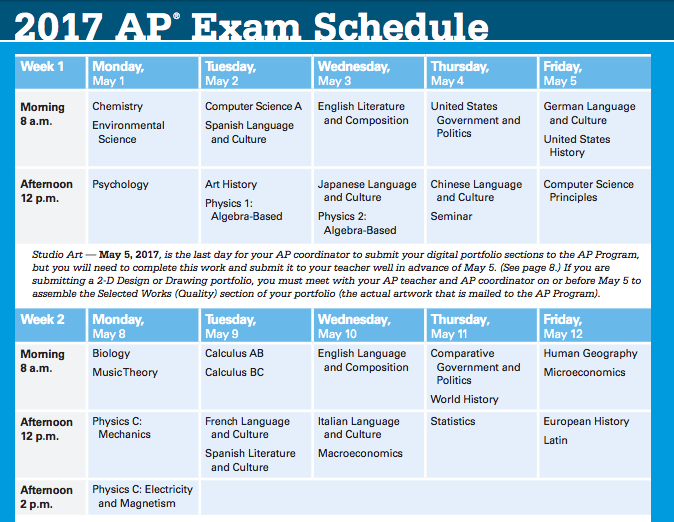 AP+exams+begin+May+1