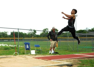 Junior Chase Van Wagoner will compete at the 5A state track meet in long jump. At the district meet, he jumped 22-05.