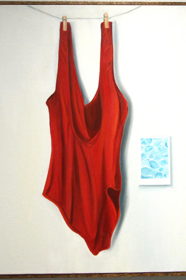 Red Suit was painted by Grace Kirby and hung in the gallery for the Harvey art show.
