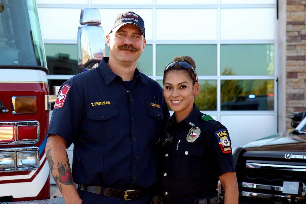 Victoria and Ted Fritzler met at the scene of a car accident nine years ago. Today they are married and raise two kids in Fairview.
