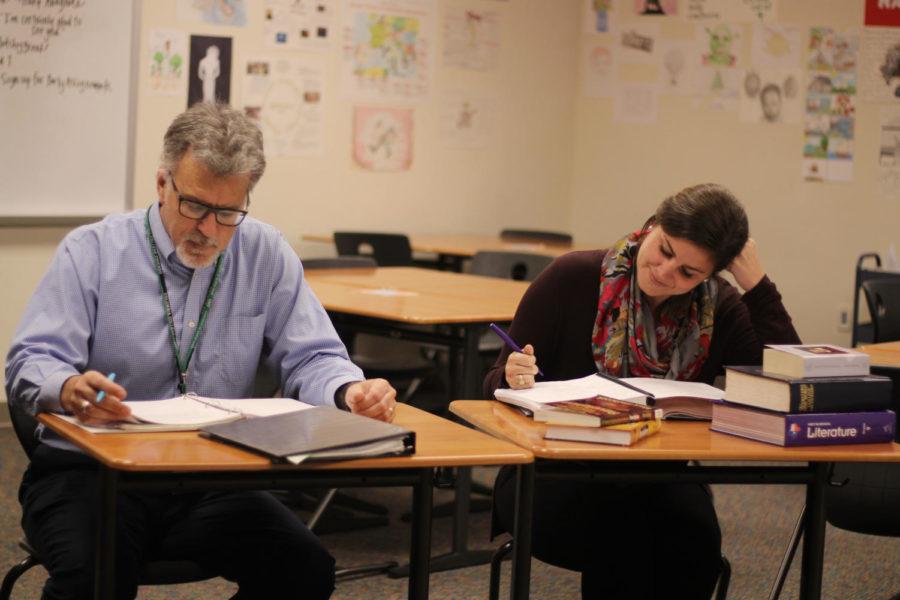 Economics teacher Bruce Dillow and English teacher Courtney Todd are both pursuing their graduate degrees.