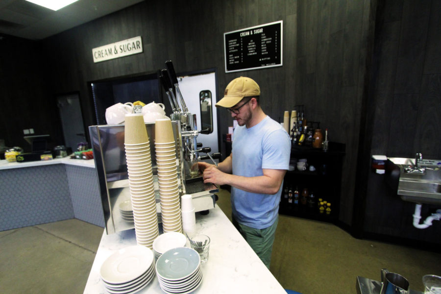 Coffee shop Cream and Sugar opened Aug. 10 in the Fairview Town Center. Levi Knight (pictured) manages the store.