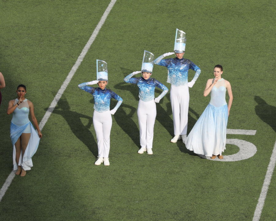 At competitions, the drum majors march onto the field where they receive the band's awards. On October 20, the band received overall third place at USBands and a one at UIL.