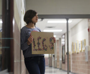 Sophomore Anna Hurlbert's piece represents a moment that damaged her self image.
