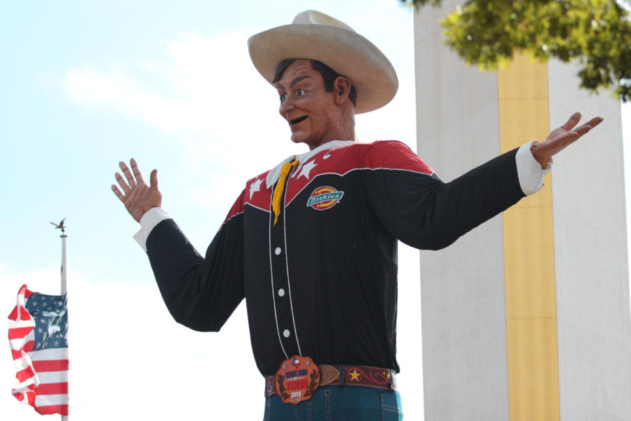 Big Tex is 66 years old and 55 feet tall, though his newest design is only 5 years old.