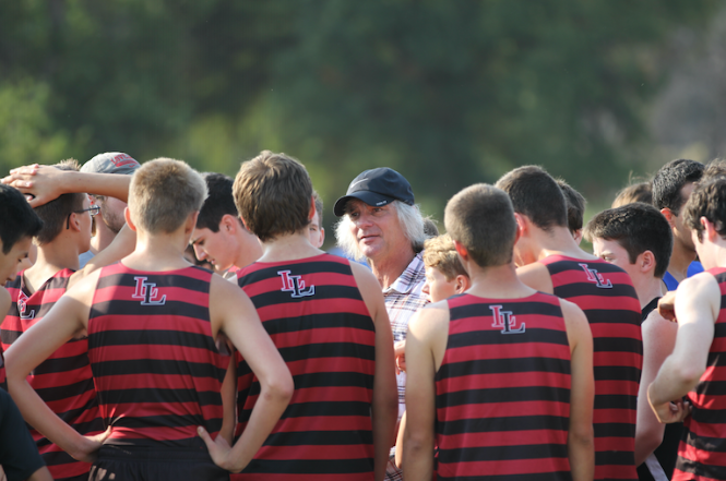 The boys team reflects on the end of a race.