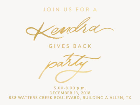 Foundation to hold fundraising event with Kendra Scott
