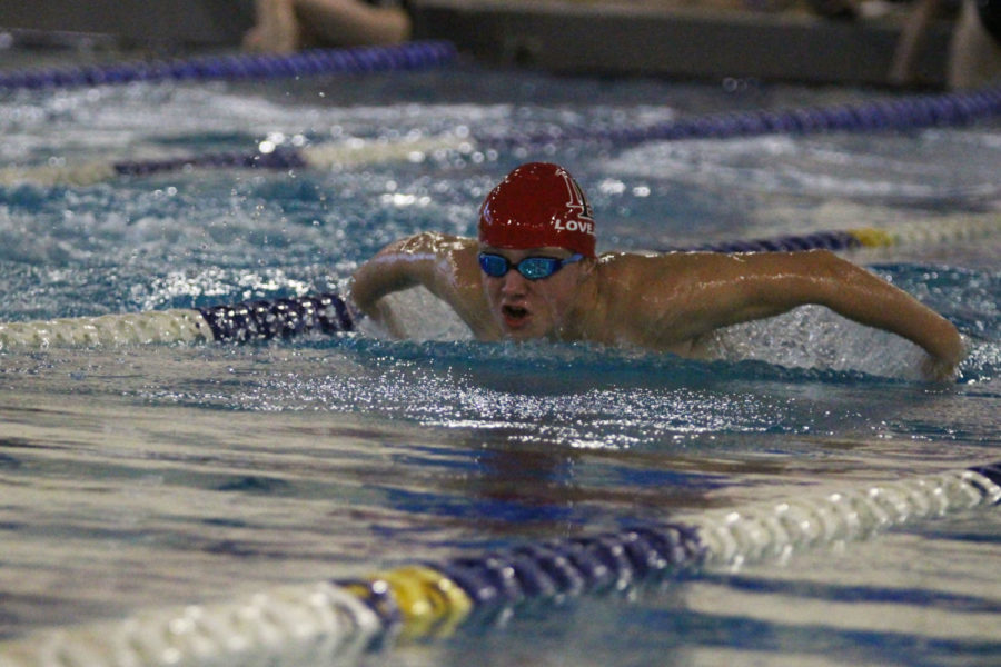 The swim team set seven school records at their meet on Nov. 17.
