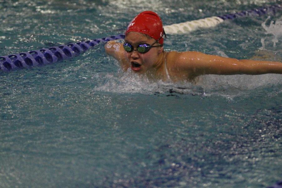 The swim team is coming off a win against defending state champion Highland Park.