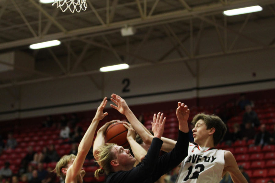 Junior Jared Langs goes up for a rebound. 