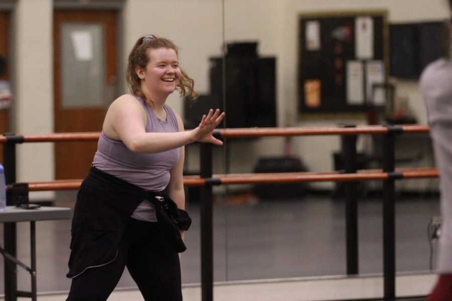 Lyndsey Toft demonstrates a dance move. 