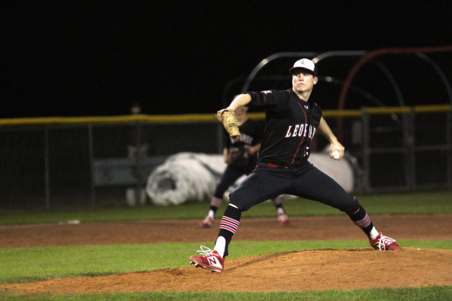 Senior Cameron Pool throws a pitch during a Tuesday game. 
