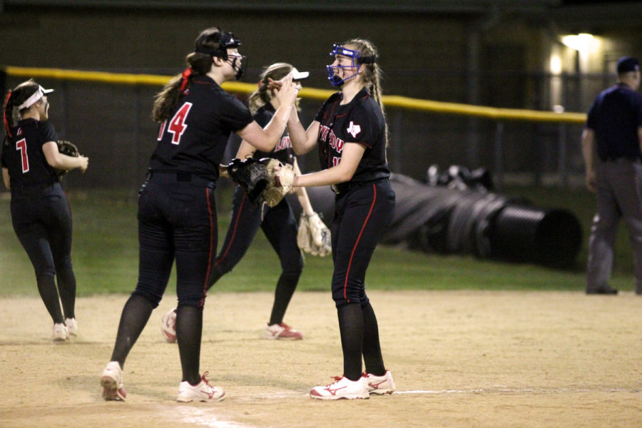 A win tonight would put the softball team in a tie for first place in the district.