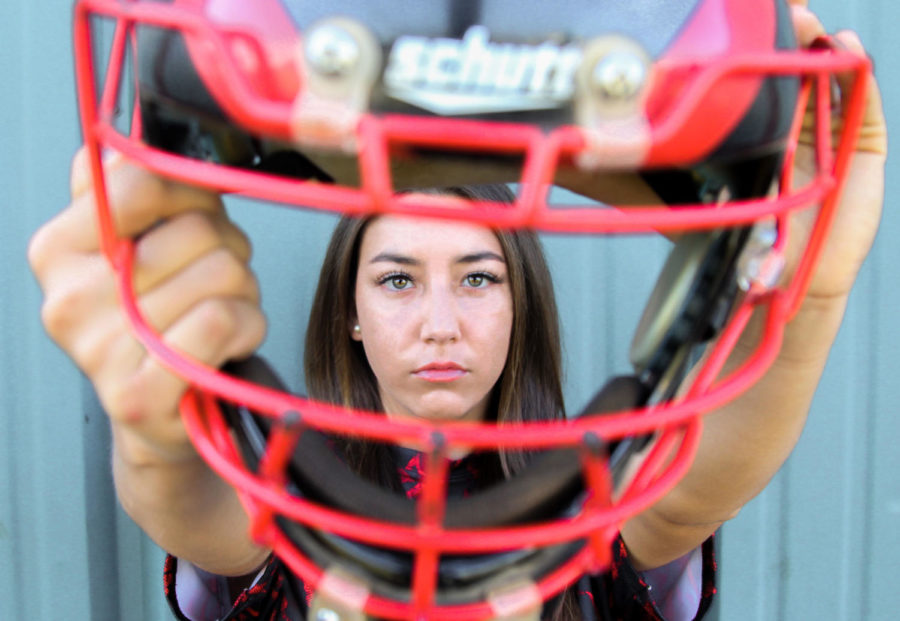 Senior+Celeste+Soliz+plays+softball+for+the+school.+She+was+invited+freshman+year+to+participate+in+the+Mexico+Women%E2%80%99s+Junior+Softball+Team+competitions.