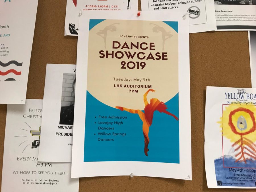 The dance departments spring showcase with occur tonight at Lovejoy High School at 7:00 P.M.