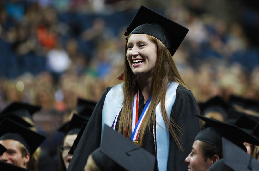 Graduate and Lovejoys first girls wrestling state champion, Morgan Elvin, rises to be recognized for her wrestling and volleyball achievements. Elvin plays for Dallas Arsenal Volleyball Club, and will be continuing her volleyball career in college. 