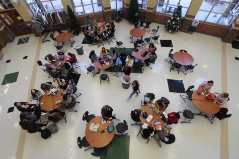 By splitting the B lunch population between A and C lunch and adding tables, removing B lunch may be easier than it seems.