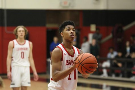 Junior Josh Kirkland prepares for his free throw. Lovejoy beat Princeton on Jan. 21 with a score of 43-40.