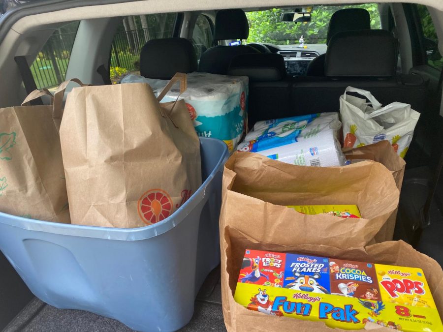 Many community members participated in the food drive through organizations such as the National Charity League.