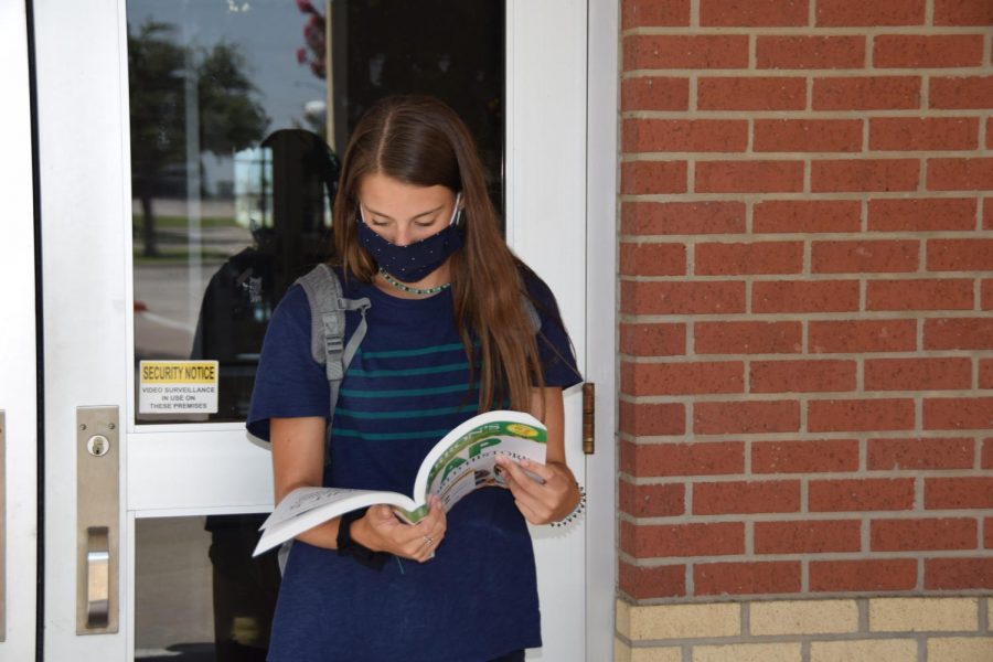 Freshman Lauren Dolberry prepares to enter school this fall with new health and safety guidelines in place from the Texas Education Agency. Students in the district will have the choice to attend school in person or take classes online.  