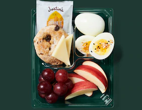 Starbuckss protein boxes contain a variety of cheese, vegetable, and eggs or turkey. Bouldin said the protein boxes taste very fresh and never seem to disappoint.