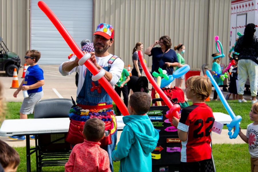 A feature of Lucas Founders Day was animal balloons. Founders Day took place this past Saturday.