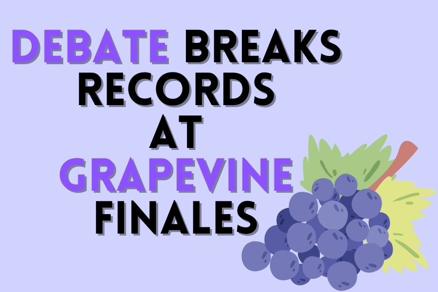 The debate team achieved high marks at the grapevine finales last Friday. The policy team broke school records by breaking into the double octave final round.