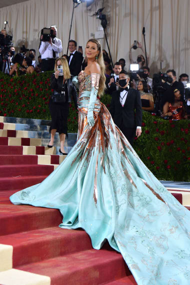 Blake Lively's Take on Gilded Glamour? Jade Jewelry, Opera Gloves, and an  Iconic Outfit Reveal