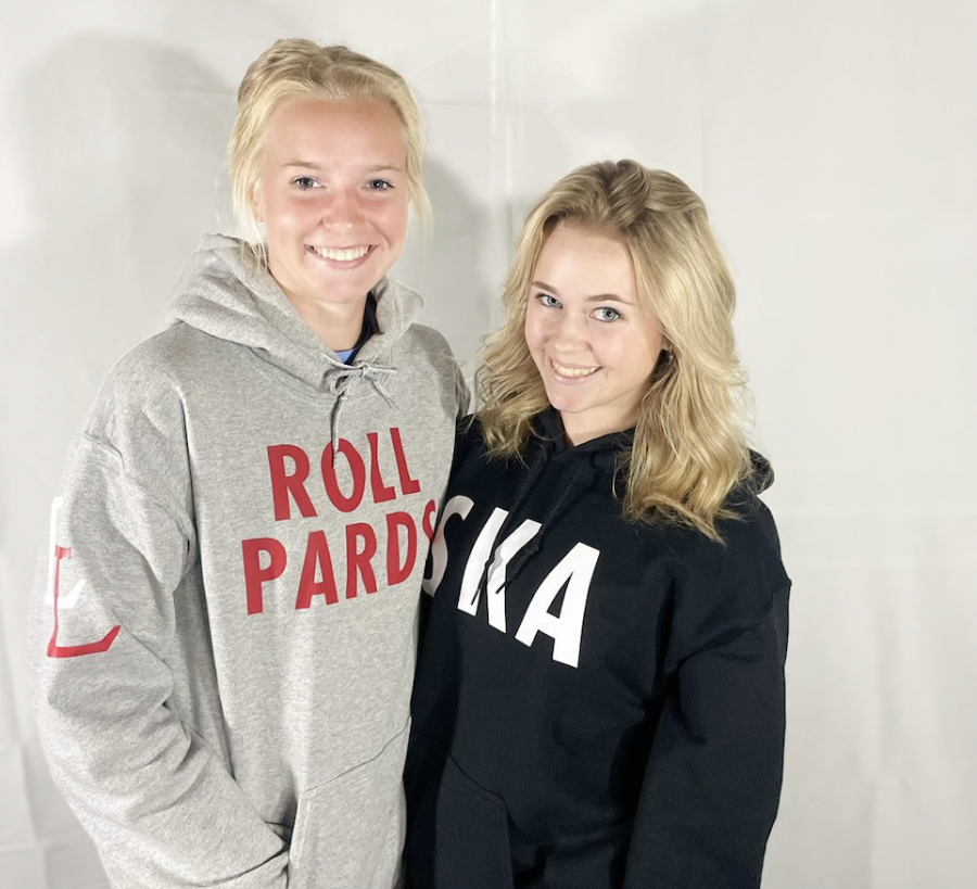 Senior Katie Haeussler and Jade Owens created a school spirit themed hoodie business called JK Designs. The girls started their business before the beginning of the school year. 