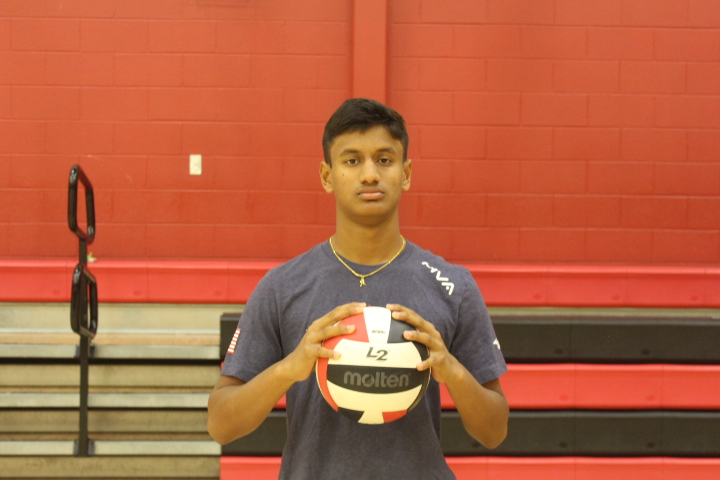 Sophomore Aakash Malvankar poses and talks about his volleyball career. Malvankar discusses his goals for volleyball in the future and what he wants to accomplish.