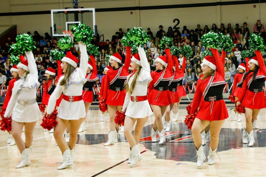 The Majestics Dance team dances their christmas routine. The team recently held a community service project by adopting angels from the Salvation Army.