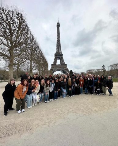 The AP art students visit the Eiffel Tower in France during spring break. The students also visited the Chartres Cathedral. 