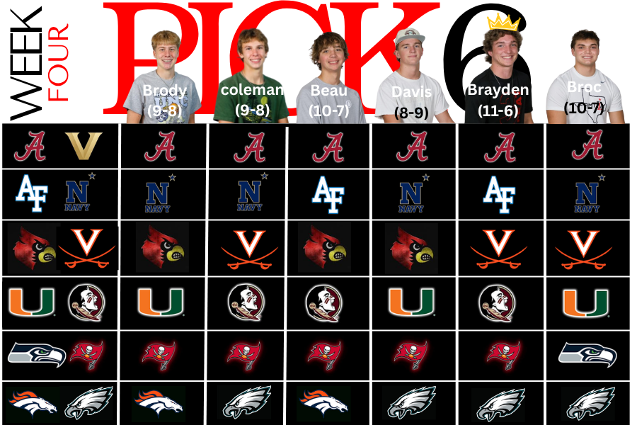 Pick Six: Week Four