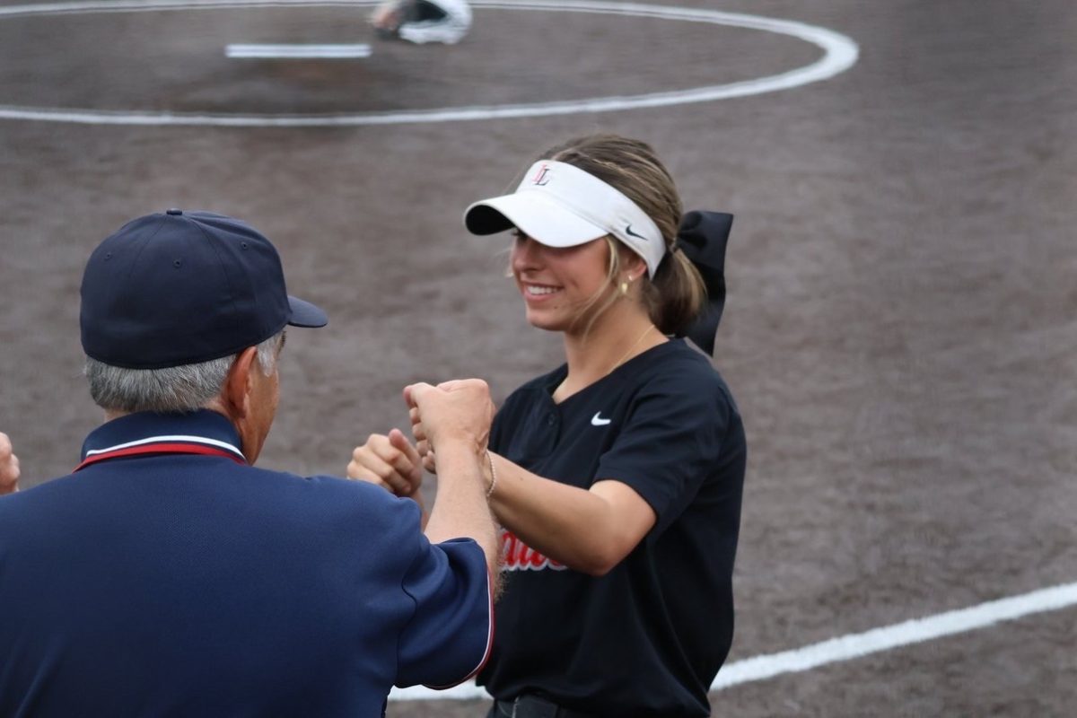 Senior Tatum Vitek on the softball field. 